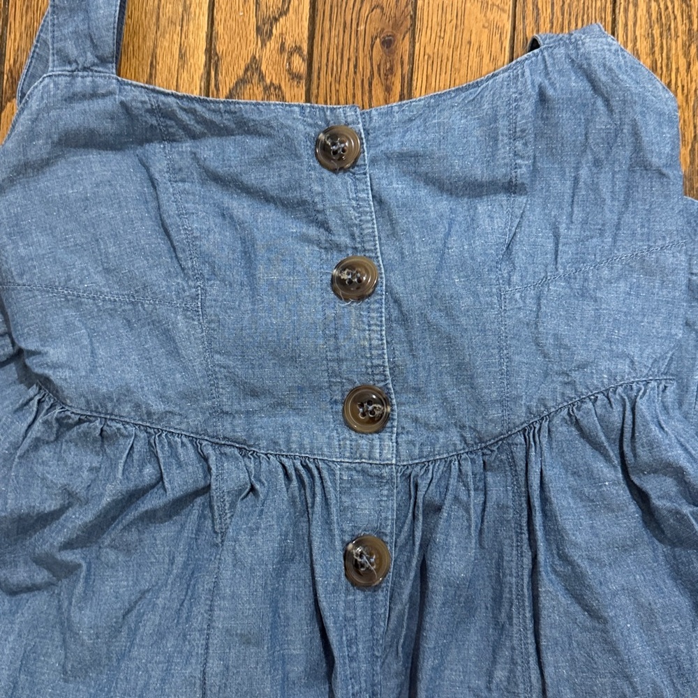 Free People Light Blue Button-Down Mini Dress - Picture 8 of 8